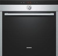 Siemens HB74AS550E Acero inoxidable - Apertura abatible - Raíles telescópicos Quadro, 2 niveles - Control electrónico con mando central único ocultable - Autolimpieza pirolítica con 3 niveles de inten