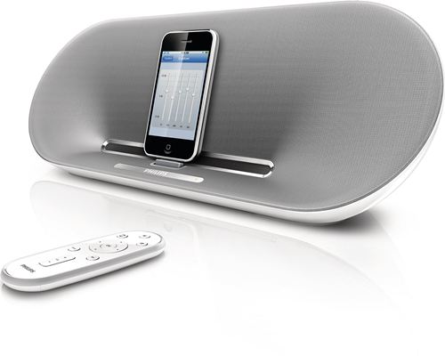 Philips Fidelio Altavoz base para iPod o iPhone DS8500/12 Tecnología PureDigital Sensor de proximidad y al control remoto intuitivo Bloqueo de interferencias de teléfono 2 x 15 W RMS