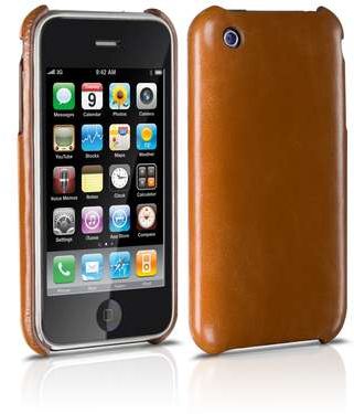 Philips Funda de cuero sintético para iPhone 3G y 3Gs DLM1312/10 Acceso a todos los controles, al conector base, los laterales y la cámara del iPhone Policarbonato y piel sintética Color tierra
