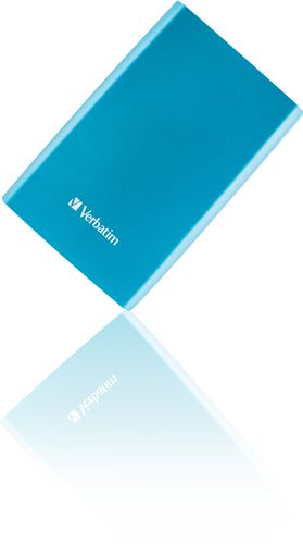 Disco Duro Portátil Store 'n' Go Verbatim USB 3.0 de 500 GB en color Azul turquesa - Disco Duro Azul 500 GB de 2,5" externo USB 3.0/2.0, PC, MAC, Linux