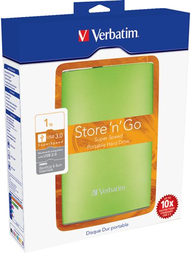 Disco Duro Portátil Store 'n' Go Verbatim USB 3.0 de 1 TB en color Verde eucalipto - Disco Duro Verde 1 TB (1.000 GB) de 2,5" externo USB 3.0/2.0, PC, MAC, Linux