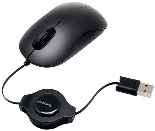 Targus 3-Button USB Optical Mouse, Windows XP, Windows Vista, Windows 7, Mac OS X v10.4 o posterior, Negro, Plástico
