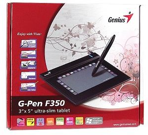 TABLETA GRÁFICA GENIUS G-PEN F350. Tableta ultradelgada de 3 x 5 pulgadas con lápiz digital.