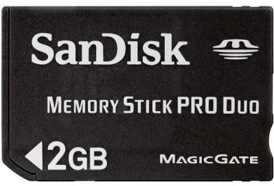 Tarjeta de memoria para PSP SanDisk Gaming Memory Stick PRO Duo™ de 2 GB - Negro, PSP