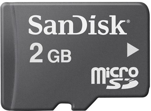 Tarjeta de memoria para teléfonos móviles microSD™ SanDisk de 2 GB - Class 2