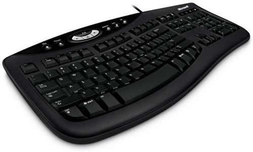 Conjunto de Teclado y Ratón óptico para la oficina Microsoft Comfort Curve Desktop 2000 - USB - Teclas de perfil ultrafino - Ergonómico - Antiderrames