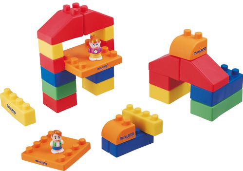 GUMMI BLOKS DE 52 PIEZAS de Miniland, para niños de 3 a 6 años