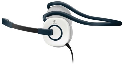 Casco telefónico Logitech Stereo Headset H130 elegante y ligero, genial para llamadas y videoconferencias.