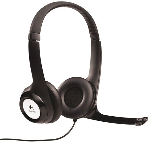 Auriculares telefónicos Logitech USB Headset H390 versátil que le permite escuchar sonido digital con total comodidad.