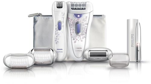 Depiladora Philips Satin Perfect HP-6578/10 con Opti-Light. DEPILADORA DE LUJO SIN CABLE.