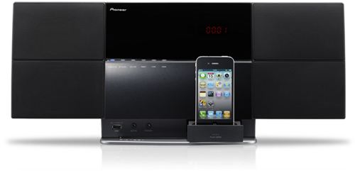 Micro sistema delgado Pioneer X-SMC1-K con CD/DVD apto para iPod o iPhone - 1019980