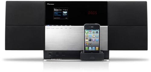 Micro sistema Pioneer X-SMC5-S delgado e inalámbrico para varias habitaciones, apto para iPod o iPhone, con AirPlay y DLNA, reproduce CD y DVD, Color Negro - 1019983