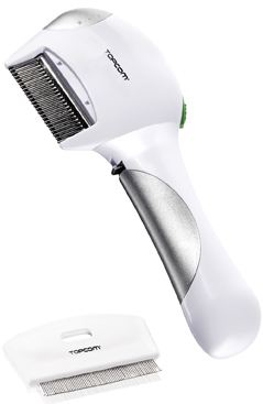 Peine eléctico anti-piojos, Topcom LC-100, incluye peine para quitar las liendres