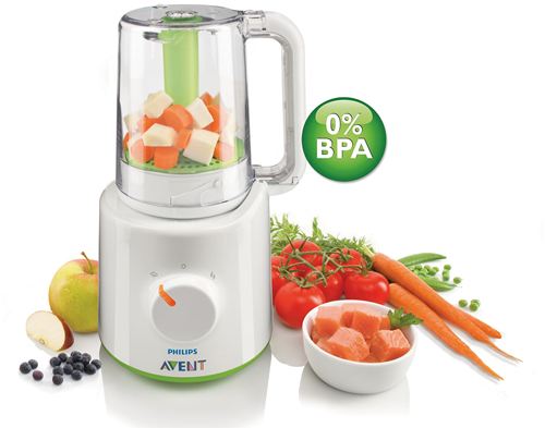 Vaporera y batidora combinadas Philips Avent SCF870/20. Ayuda a conservar los nutrientes y la textura.