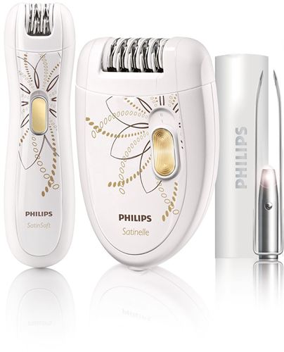 Depiladora Philips HP-6540. Pack promocional depiladora + bikini trimmer + neceser + pinzas para delipar con luz