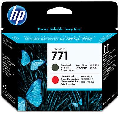 HP CE017A - HP 771 - Cabezal de impresión negro mate, rojo cromático