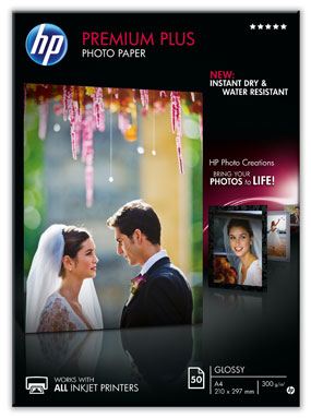 HP CR674A - HP Premium Plus Photo Paper - Papel de fotografía satinado - A4 (210 x 297 mm) - 300 g/m2 - 50 hoja(s)
