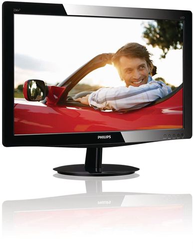 Philips V-line 236V3LSB6 - Monitor LED - 23" - 1920 x 1080 FullHD - 250 cd/m2 - 1000:1 - 10000000:1 (dinámico) - 5 ms - DVI-D, VGA - negro