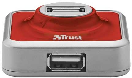 4 Port USB 2.0 Trust-Micro Hub - Red 16129