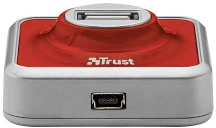 4 Port USB 2.0 Trust-Micro Hub - Red 16129