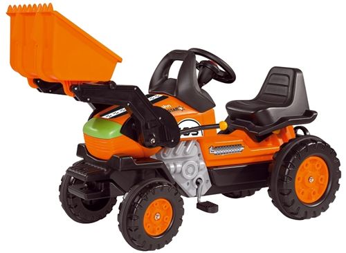BIG Coche en forma de Tractor con Pala color Naranja