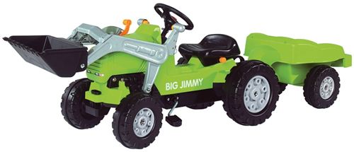 BIG Coche en forma de Tractor Jimmy con Pala y remolque