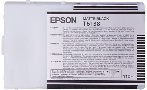 Cartucho Negro Epson T6138 - C13T613800 - para Stylus Pro 4000, Pro 4000 C8, Pro 4400, Pro 4450, Pro 4800, Pro 4880