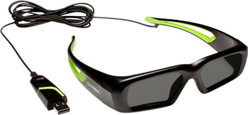 Gafas Nvidia GeForce 3D Vision con cable (wired) sin necesidad de ningún emisor de sincronización - Con cable, Negro, 50 gramos ¡¡ PARA MONITORES 3D 120Hz !! INMEDIATO.