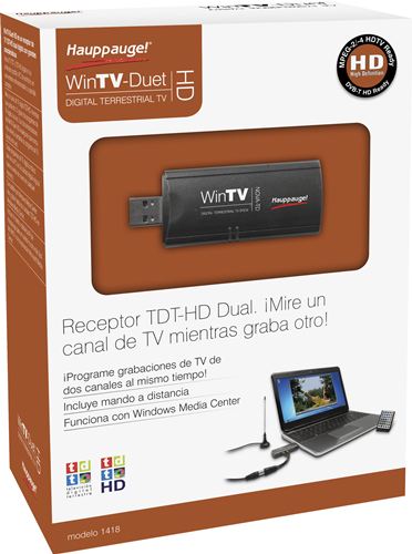 Sintonizadora Hauppauge WinTV-Duet HD USB - Receptor Dual TDT WinTV Duet ¡WinTV-Duet, TDT dual para su PC o portátil!