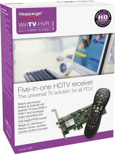 Sintonizadora híbrida Hauppauge WinTV-HVR-5500 HD - Ver y grabar hasta en 5 formatos diferentes! DVB-S, DVB-S2 HD, Satélite TV Plus DVB-C, DVB-T y Analógico!