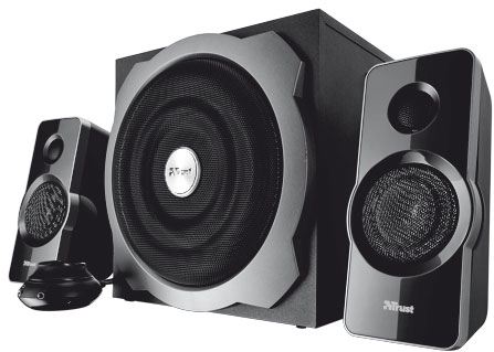 Tytan 2.1 Speaker Set. 17963. Juego de altavoces 2.1 con altavoz de subgraves en madera y una potencia total de salida RMS de 60 Vatios (máx. potencia: 120 vatios)