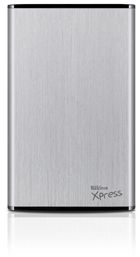 Disco duro externo 2.5" TrekStor DataStation pocket Xpress 82970 - sata de 1 TB - transferencia de datos mediante conexión USB 2.0 de alta velocidad - compatible con USB 1.1 - Cool silver
