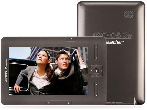 Libro Electrónico Archos 70 eReader con pantalla LCD 7", 800 x 480 pixels, 16:9, 4 GB Nand Flash, Batería 2400 mAH