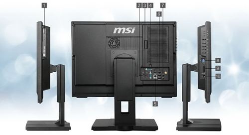 Ordenador Sobremesa AIO MSI Wind Top AP2011 Serie Proffesional, LCD Multi Táctil 20" 1600x900, 16:9, Dual Core G620 2.6GHz, 2GB DDR3, 500GB SATA2, Intel® HD 2000, HDMI, WiFi, Regulable, Win 7, Negro