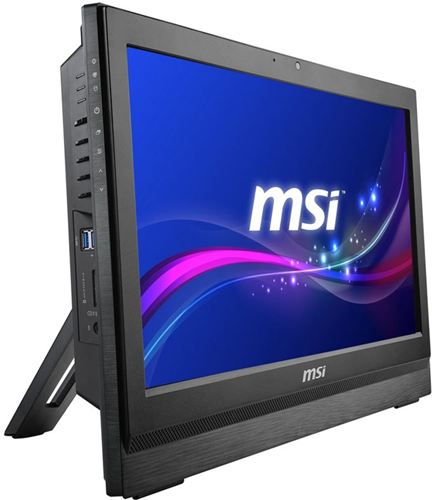 Ordenador Sobremesa AIO MSI Wind Top AP2011 Serie Proffesional, LCD Multi Táctil 20" 1600x900, 16:9, Dual Core G620 2.6GHz, 2GB DDR3, 500GB SATA2, Intel® HD 2000, HDMI, WiFi, Regulable, Win 7, Negro