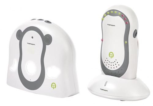 Intercomunicador digital para bebés Topcom Babytalker 2100, Tecnología DECT, 120 canales, alcance 300 m y sin radiación en STAND-BY