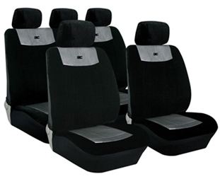 Juego completo de fundas para asientos BCCORONA Carbone CS6. Color Negro