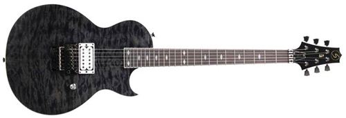 GUITARRA ELÉCTRICA SAMICK LN-20FR QMFSBK Negra Trans, diseñada por J.T Riboloff