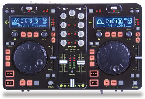 MESA DE MEZCLAS TODO EN UNO PARA DJ'S U2 STATION MKII DJ-TECH - (SUPERFICIE DE CONTROL)