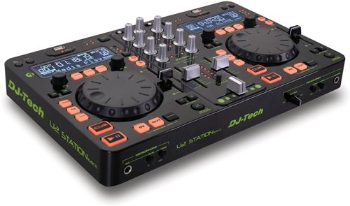 MESA DE MEZCLAS TODO EN UNO PARA DJ'S U2 STATION MKII DJ-TECH - (SUPERFICIE DE CONTROL)