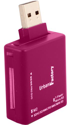 Crazy Card Reader Rosa -MCR06UF- Urban Factory
