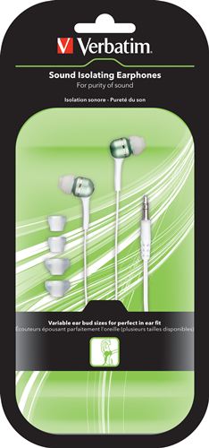 Auriculares Intra-auriculares con aislamiento de sonido 13 gramos Verbatim (Verde)