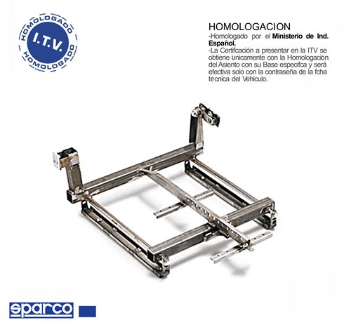 Base SPARCO Ref: 0049907 para homologación asiento deportivos. BMW E30 07/88