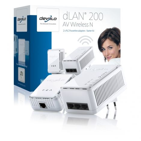 ¡¡Conéctate a Internet a través de la red eléctrica en cualquier lugar de tu casa y conecta entre si todos los dispositivos aptos para la red!! dLAN® 200 AV Wireless N Starter Kit (2 adapt) de DEVOLO.