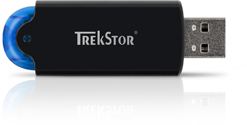 Unidad USB-Stick CLICK TreksStor - Unidad flash de 16GB de capacidad- rápida transferencia de datos gracias a la conexión USB 2.0 de alta velocidad - color negro/azul