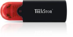 Unidad USB-Stick CLICK TreksStor - Unidad flash de 16GB de capacidad- rápida transferencia de datos gracias a la conexión USB 2.0 de alta velocidad - color negro/rojo
