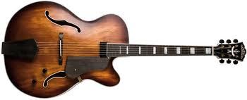 Guitarra eléctrica de caja Washburn J-600