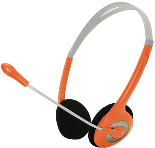 Cascos Auriculares con micrófono approx Stereo Ultraligero Naranja