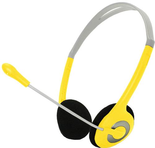 Cascos Auriculares con micrófono approx Stereo Ultraligero Amarillo