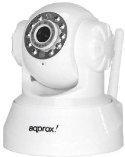 Cámara IP Wi-Fi con rotación e inclinación remota approx - Compresión de video - Visión nocturna por infrarrojos